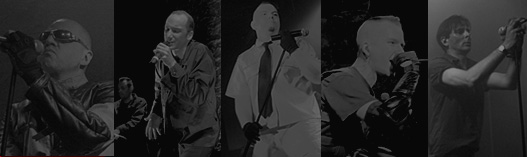 Montage of Dark City 2006 artists - L/R: 32Crash, Obscenity Trial, Solitary Experiments, Grendel, Absolute Body Control